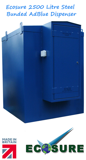 Ecosure 2500 Litre Steel Bunded AdBlue Dispenser