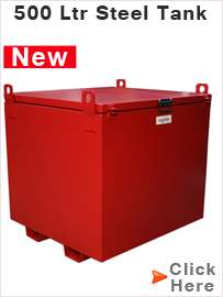 Ecosure 500 Litre Steel Mobile Fuel Tank Red