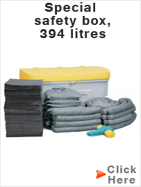 Special safety box absorption capacity: 394 litres